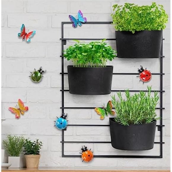 Metal Butterfly Yard Art Decor for Garden Patio Porch Tree Set of 4 Butterflies - Picture 4 of 6